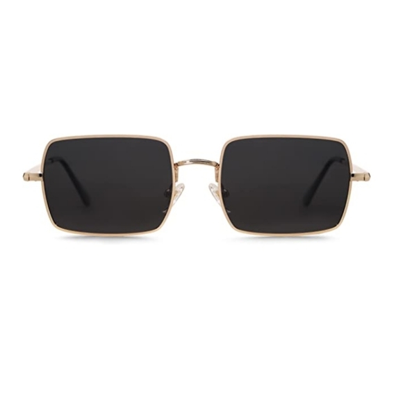 New Rectangle Polygon Polarized Black Sunglasses for Women Men Retro Classic main image 6